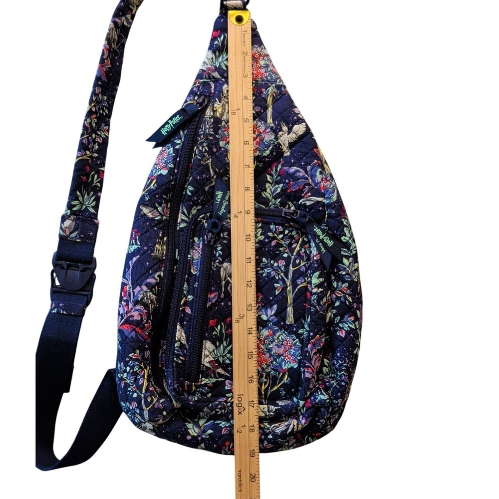 Vera Bradley Harry Potter Forbidden Forest Sling Backpack Quilted Purple Bag - Picture 2 of 11